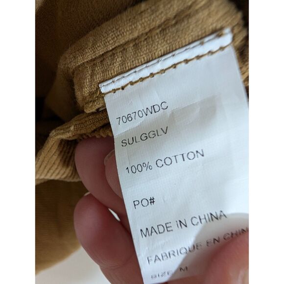 Adriano Goldschmied AG Corduroy Button Down Shirt Size M Brown Rugged Workwear - Picture 5 of 6